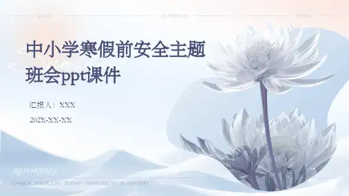 中小学寒假前安全主题班会PPT课件