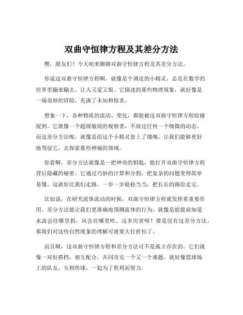 双曲守恒律方程及其差分方法