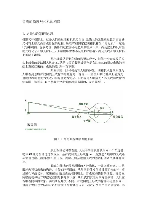 摄影的原理与相机的构造