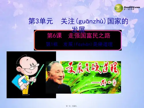 九年级政治全册 6.1 发展是硬道理课件 鲁教版