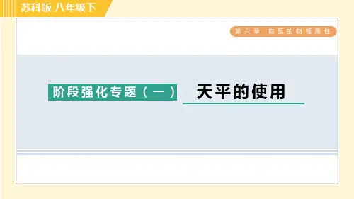 最新苏科版八年级下册物理第六章物质的物理属性阶段强化专题(一) 天平的使用