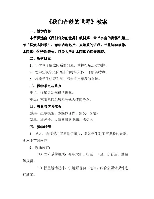 《我们奇妙的世界》教案