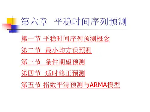 第六章  平稳时间序列预测