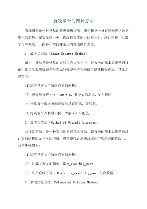 直线拟合的四种方法
