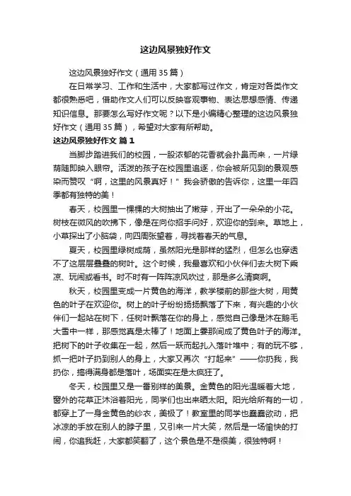 这边风景独好作文