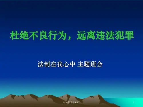 主题班会-法制在我心中ppt课件