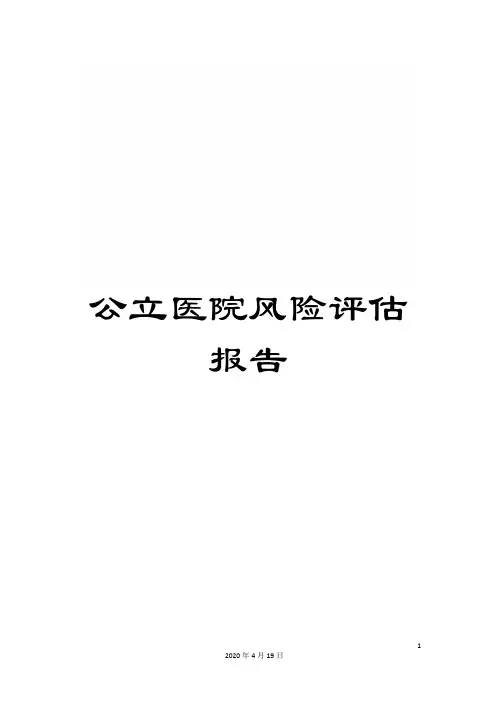 公立医院风险评估报告