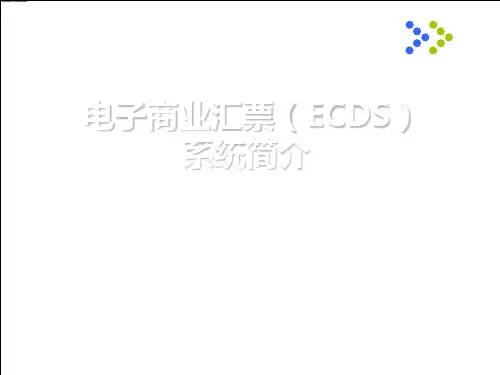 电子商票(ECDS)系统简介讲解材料