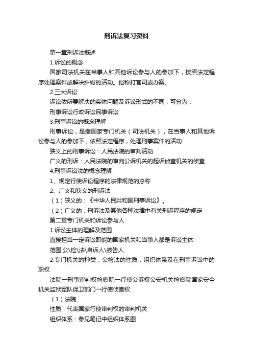 刑诉法复习资料