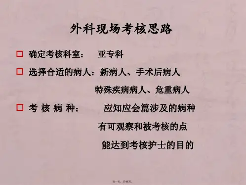 护士临床工作能力考核培训外科、妇产科