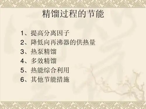 精馏节能
