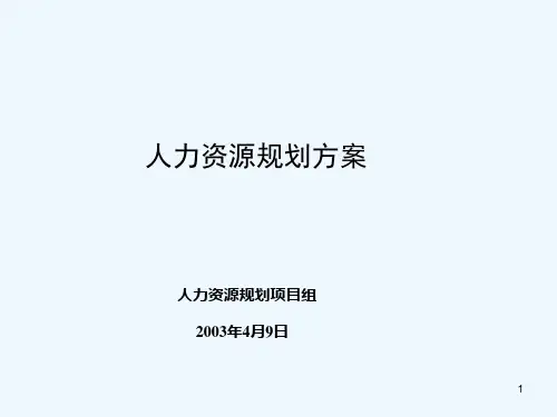 人力资源规划方案-PPT