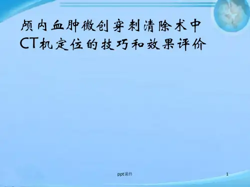 颅内血肿微创穿刺清除术  ppt课件