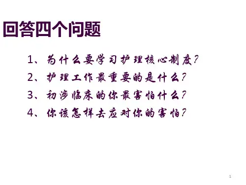 护理核心制度培训PPT课件