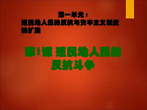 九下第1课：-殖民地人民的反抗斗争