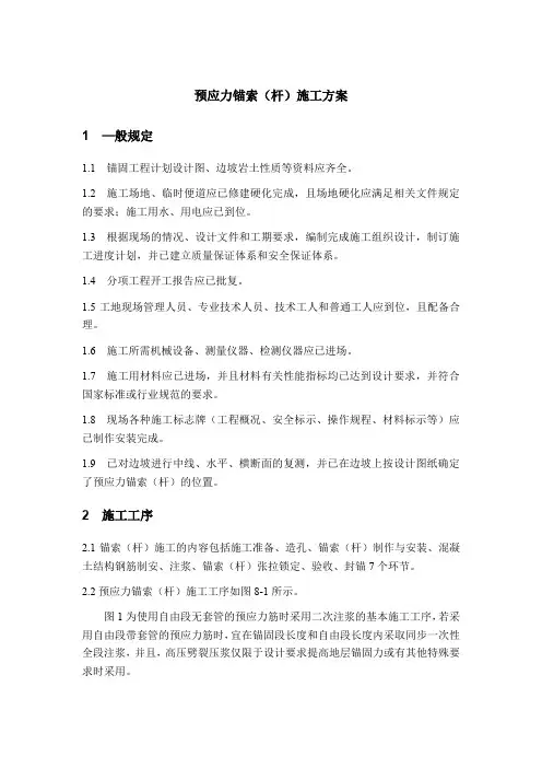 预应力锚索(杆)施工方案