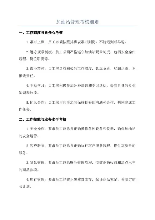 加油站管理考核细则
