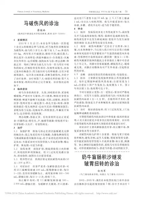 马破伤风的诊治_蒋桂林