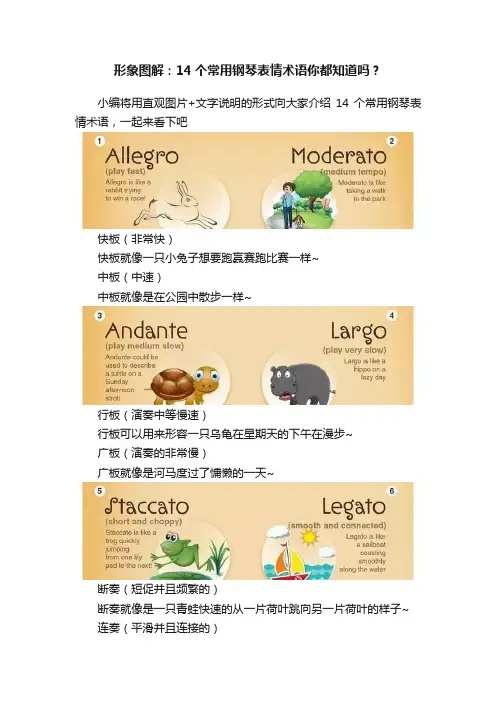 形象图解：14个常用钢琴表情术语你都知道吗？