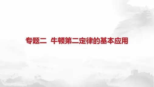 (新)高考物理专题复习 专题二 牛顿第二定律的基本应用PPT