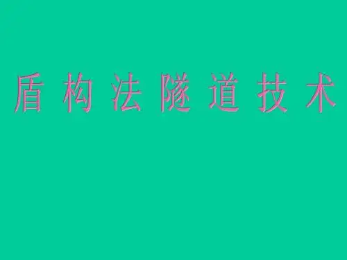 盾构施工技术(工法介绍)ppt