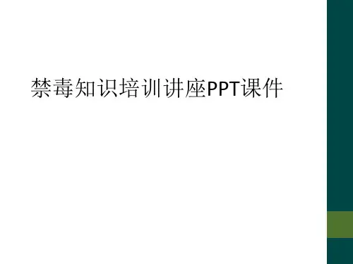 禁毒知识培训讲座PPT课件