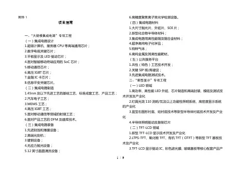 智能制造装备专项工程