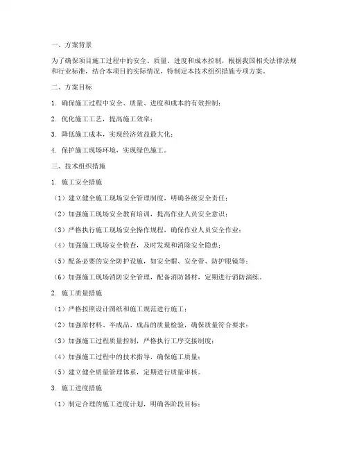 技术组织措施专项方案