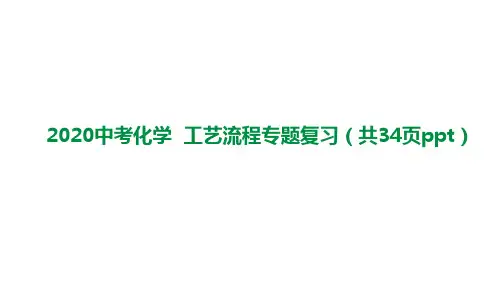 2020中考化学专题复习工艺流程(共34张PPT)