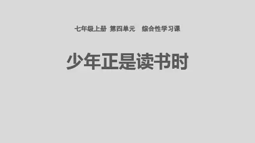《少年正是读书时》PPT课件