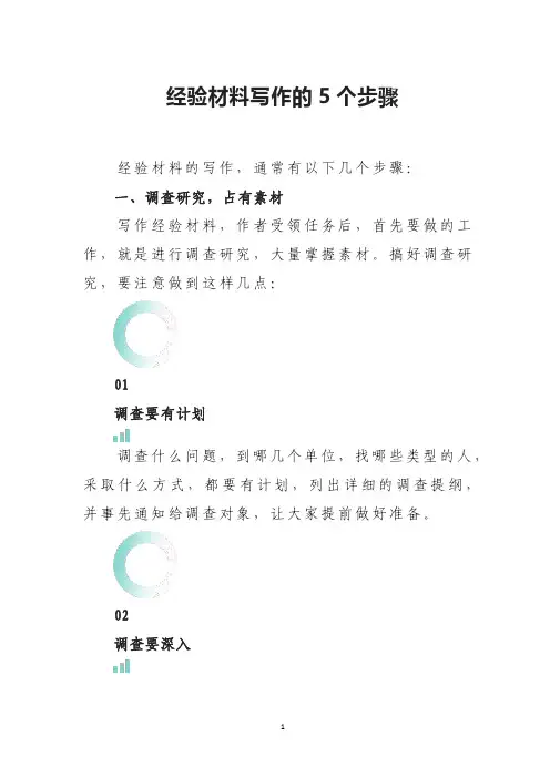 经验材料写作的5个步骤
