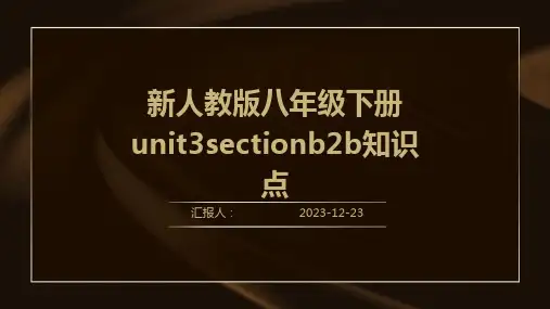 新人教版八年级下册Unit3SectionB2b知识点
