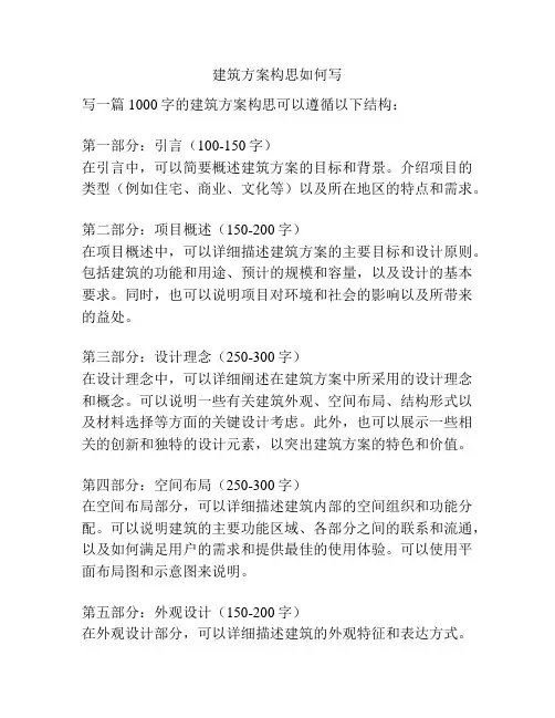 建筑方案构思如何写