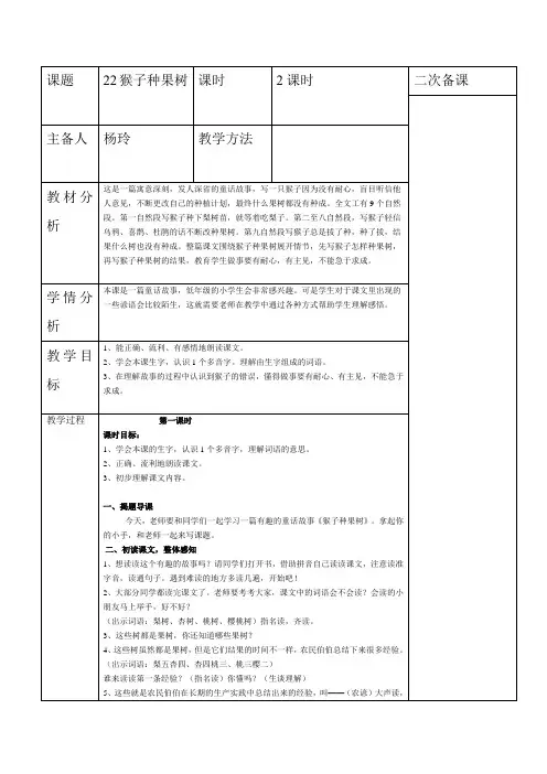 猴子种果树