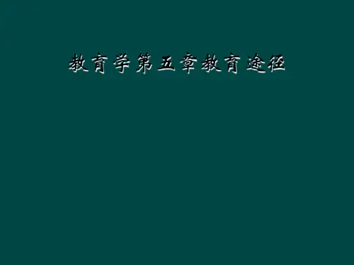 教育学第五章教育途径
