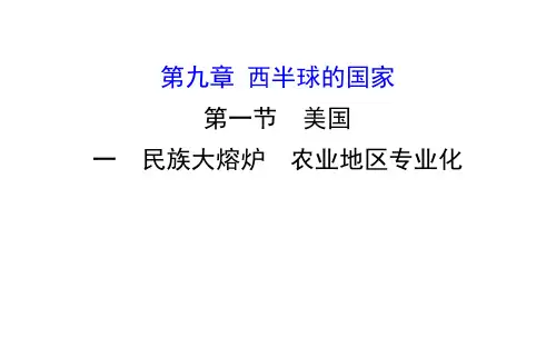 2020版人教版地理七年级下册课件9.1.1 民族大熔炉 农业地区专业化