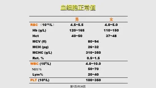贫血的诊断与治疗PPT课件