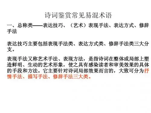 诗歌鉴赏名词解析
