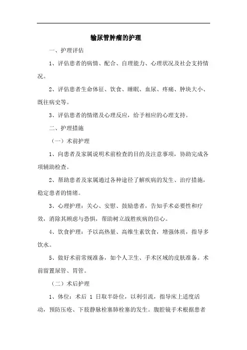输尿管肿瘤的护理