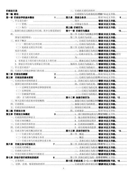 行政法目录