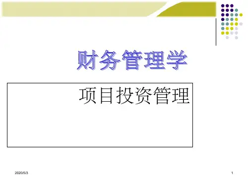项目投资管理 ppt
