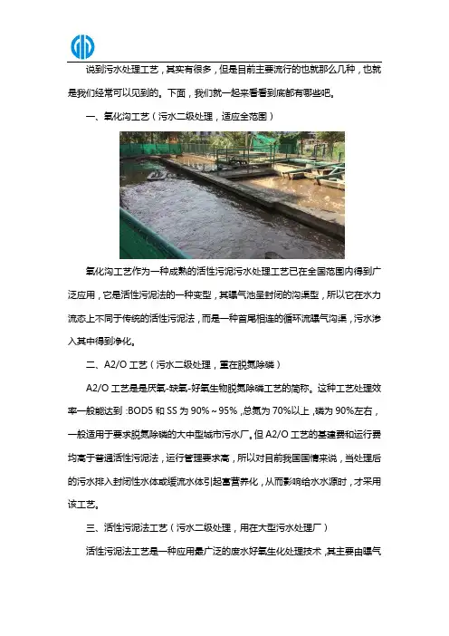 常用污水处理工艺