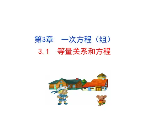 等量关系和方程ppt课件