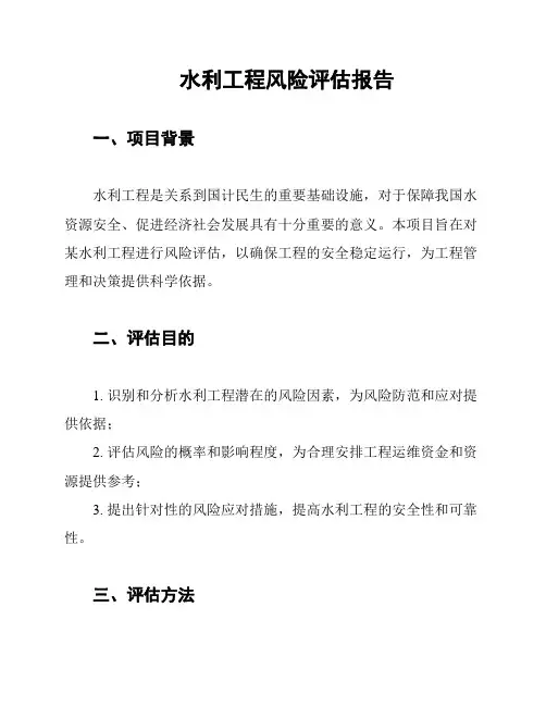 水利工程风险评估报告