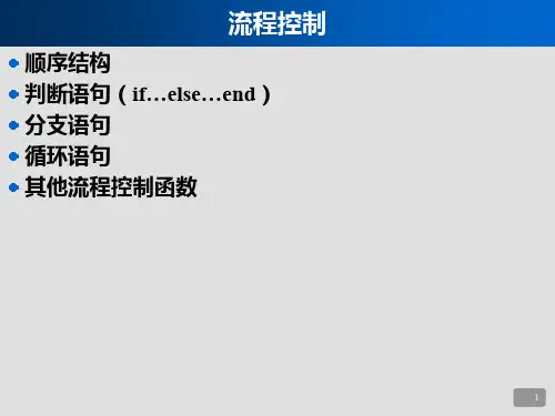 MATLAB程序设计流程控制语句