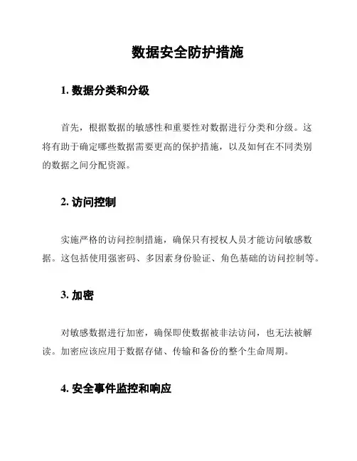 数据安全防护措施