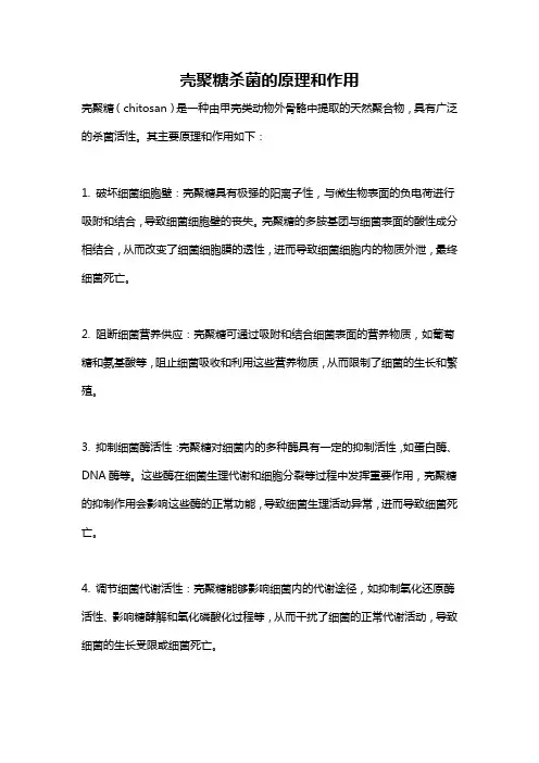 壳聚糖杀菌的原理和作用