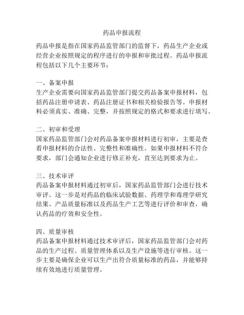 药品申报流程