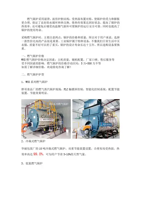 燃气锅炉的炉型和采购注意事项