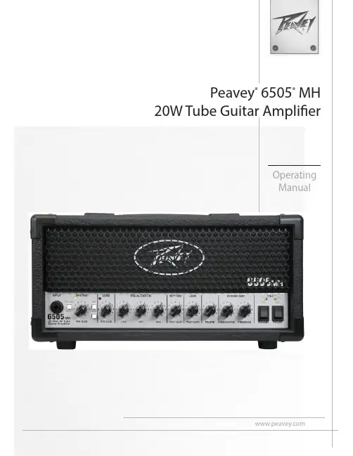 Peavey 6505 MH 20W 电子管吉他放大器操作手册说明书
